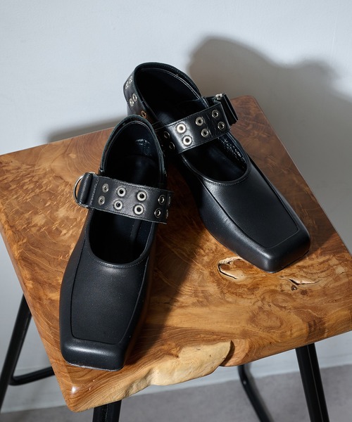 ALM.（アルム）の「【ALM.】JEWELER LEATHER PUMPS AL117（パンプス・レディース・ブラック/バーガンディー・37/36/38）」の11枚目の写真