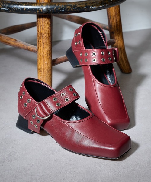 ALM.（アルム）の「【ALM.】JEWELER LEATHER PUMPS AL117（パンプス・レディース・ブラック/バーガンディー・37/36/38）」の20枚目の写真