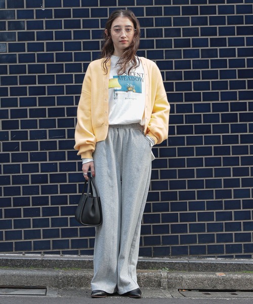 GEORGE'S（ジョージズ）の「スウエットライクカーデ（カーディガン/ボレロ・レディース・レッド/チャコールグレー/グレー/ベージュ/ネイビー/イエロー・MEDIUM/FREE）」の7枚目の写真