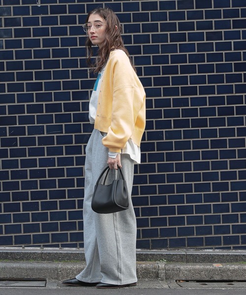 GEORGE'S（ジョージズ）の「スウエットライクカーデ（カーディガン/ボレロ・レディース・レッド/チャコールグレー/グレー/ベージュ/ネイビー/イエロー・MEDIUM/FREE）」の9枚目の写真