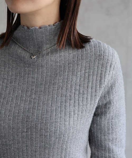 セール】＜ふんわり＞裏シャギー プチハイネックニット（ニット
