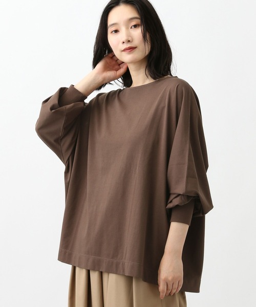 studio CLIP（スタディオクリップ）の「《natural by clip》Wバイオドルマンプルオーバー（Tシャツ/カットソー・レディース・ブラック/ピンク/ブラウン/オフホワイト・FREE）」の3枚目の写真