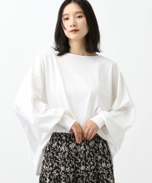 studio CLIP（スタディオクリップ）の「《natural by clip》Wバイオドルマンプルオーバー（Tシャツ/カットソー・レディース・ブラック/ピンク/ブラウン/オフホワイト・FREE）」の8枚目の写真