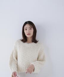 ◇2wayネックスラブヤーンニット