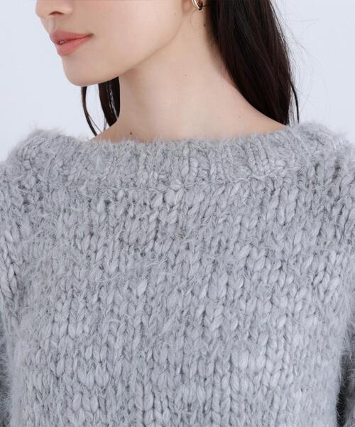 NATURAL BEAUTY BASIC(ナチュラルビューティーベーシック)の「◇2wayネックスラブヤーンニット(ニット/セーター・レディース・ライトグリーン/グレー/オフホワイト・FREE)」の12枚目の写真