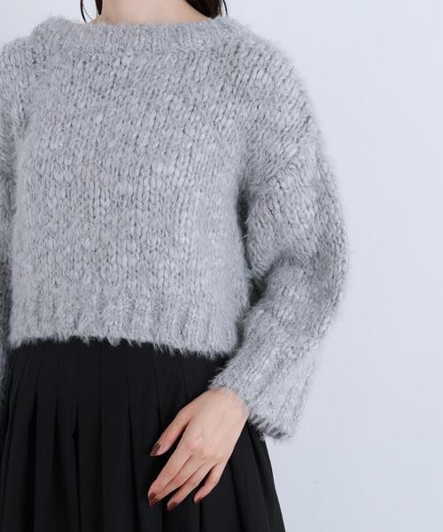 NATURAL BEAUTY BASIC(ナチュラルビューティーベーシック)の「◇2wayネックスラブヤーンニット(ニット/セーター・レディース・ライトグリーン/グレー/オフホワイト・FREE)」の14枚目の写真