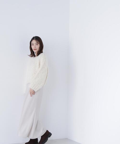 NATURAL BEAUTY BASIC(ナチュラルビューティーベーシック)の「◇2wayネックスラブヤーンニット(ニット/セーター・レディース・ライトグリーン/グレー/オフホワイト・FREE)」の19枚目の写真