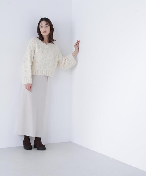 NATURAL BEAUTY BASIC(ナチュラルビューティーベーシック)の「◇2wayネックスラブヤーンニット(ニット/セーター・レディース・ライトグリーン/グレー/オフホワイト・FREE)」の22枚目の写真