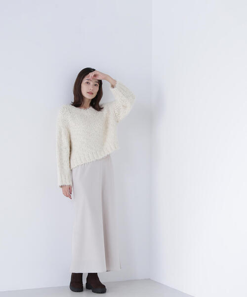 セール】◇2wayネックスラブヤーンニット（ニット/セーター）｜NATURAL