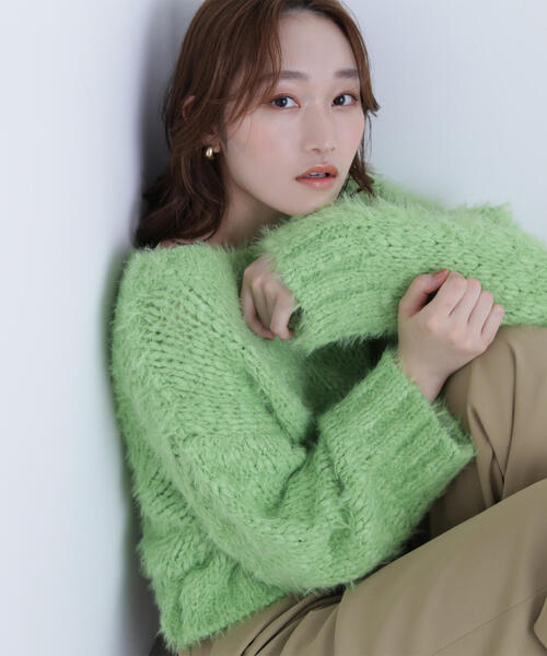 ◇2wayネックスラブヤーンニット（ニット/セーター）｜NATURAL BEAUTY