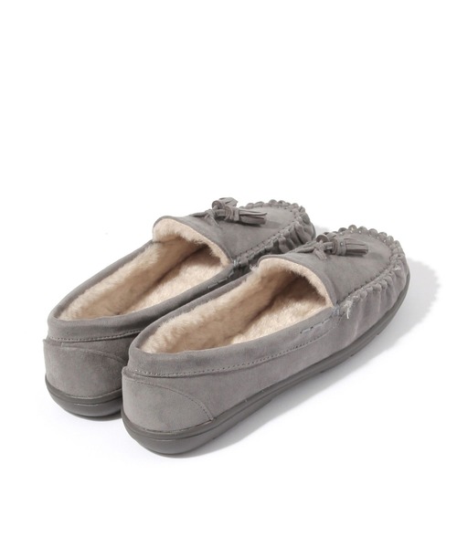 studio CLIP（スタディオクリップ）の「【撥水】タッセルファーモカシン（モカシン/デッキシューズ・レディース・ダークブラウン/グレー・SMALL/LARGE/MEDIUM）」の8枚目の写真