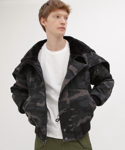 AVIREX(アヴィレックス)の「《WEB&DEPOT限定》CAMOUFLAGE N-2B / カモフラージュ N-2B / AVIREX / アヴィレックス(ブルゾン・メンズ・グレー系カモフラージュ/グリーン系カモフラージュ・MEDIUM/LARGE/X-LARGE/XX-LARGE)」の7枚目の写真