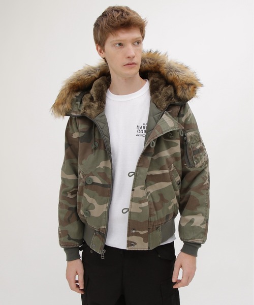 AVIREX(アヴィレックス)の「《WEB&DEPOT限定》CAMOUFLAGE N-2B / カモフラージュ N-2B / AVIREX / アヴィレックス(ブルゾン・メンズ・グレー系カモフラージュ/グリーン系カモフラージュ・MEDIUM/LARGE/X-LARGE/XX-LARGE)」の18枚目の写真