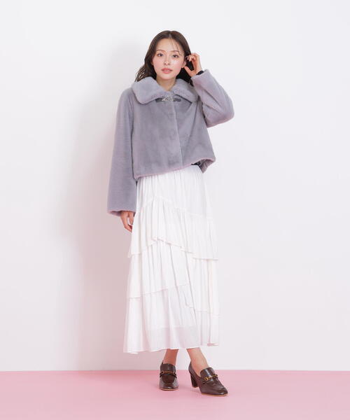 【2025新作】JILLbyJILLSTUARTフェイクファーショートジャケット フェイクファーショートジャケット｜ジルバイジルスチュアートの通販