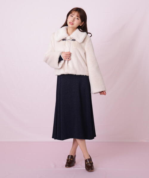 ◇フェイクファーショートジャケット（その他アウター）｜JILL by JILL