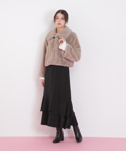 JILL by JILL STUART(ジルバイジルスチュアート)の「◇フェイクファーショートジャケット(その他アウター・レディース・ホワイト/ブラウン/グレー・SMALL/MEDIUM)」の8枚目の写真