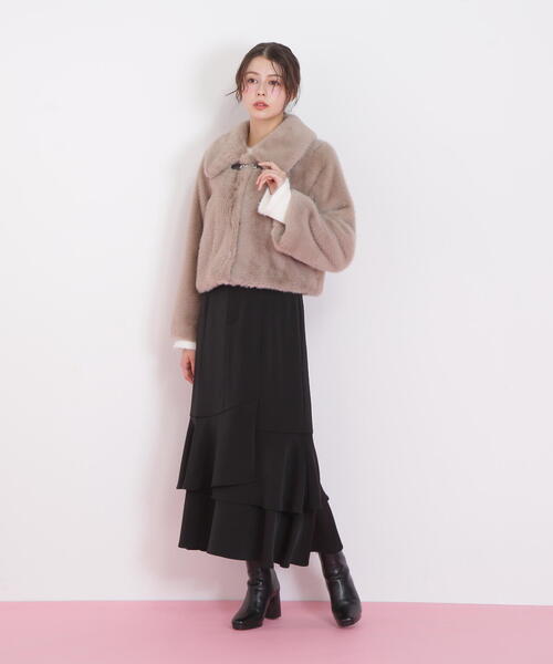 ◇フェイクファーショートジャケット（その他アウター）｜JILL by JILL