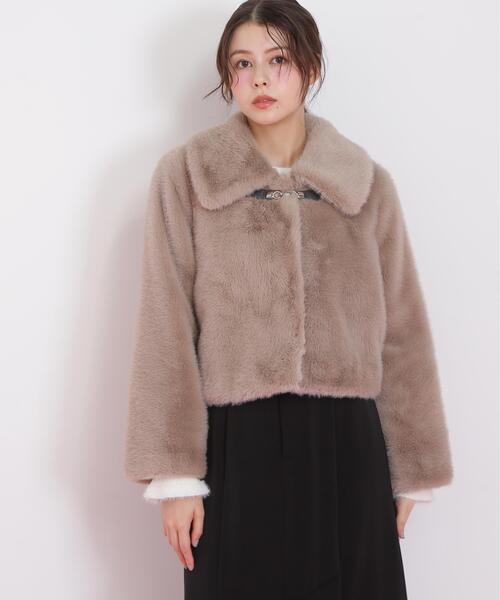 JILL by JILL STUART(ジルバイジルスチュアート)の「◇フェイクファーショートジャケット(その他アウター・レディース・ホワイト/ブラウン/グレー・SMALL/MEDIUM)」の12枚目の写真