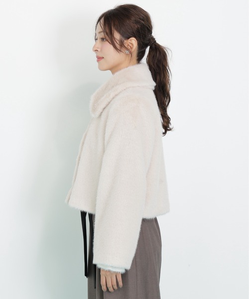 JILL by JILL STUART（ジルバイジルスチュアート）の「◇フェイクファーショートジャケット（その他アウター・レディース・ホワイト/ブラウン/グレー・SMALL/MEDIUM）」の21枚目の写真