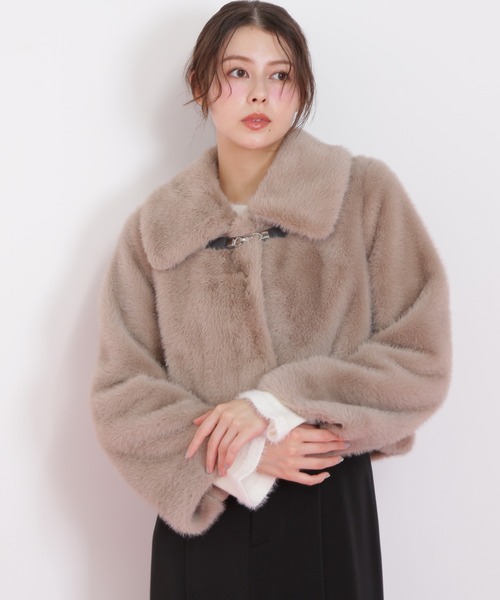 JILL by JILL STUART（ジルバイジルスチュアート）の「◇フェイクファーショートジャケット（その他アウター・レディース・ホワイト/ブラウン/グレー・SMALL/MEDIUM）」の10枚目の写真