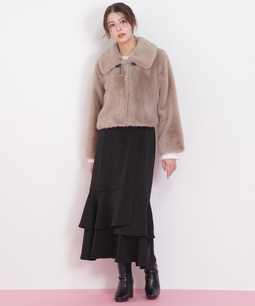 JILL by JILL STUART（ジルバイジルスチュアート）の「◇フェイクファーショートジャケット（その他アウター・レディース・ホワイト/ブラウン/グレー・SMALL/MEDIUM）」の13枚目の写真