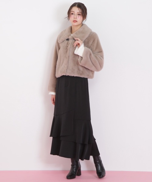 JILL by JILL STUART（ジルバイジルスチュアート）の「◇フェイクファーショートジャケット（その他アウター・レディース・ホワイト/ブラウン/グレー・SMALL/MEDIUM）」の11枚目の写真