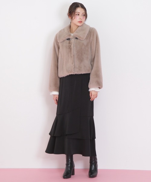 JILL by JILL STUART（ジルバイジルスチュアート）の「◇フェイクファーショートジャケット（その他アウター・レディース・ホワイト/ブラウン/グレー・SMALL/MEDIUM）」の12枚目の写真