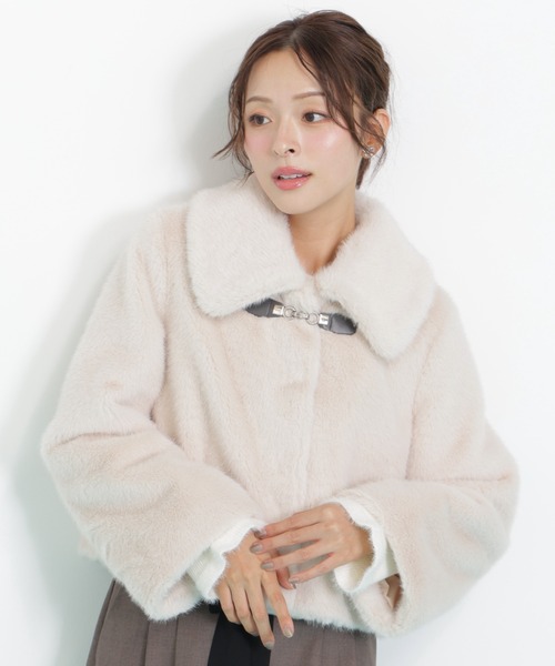 JILL by JILL STUART（ジルバイジルスチュアート）の「◇フェイクファーショートジャケット（その他アウター・レディース・ホワイト/ブラウン/グレー・SMALL/MEDIUM）」の15枚目の写真