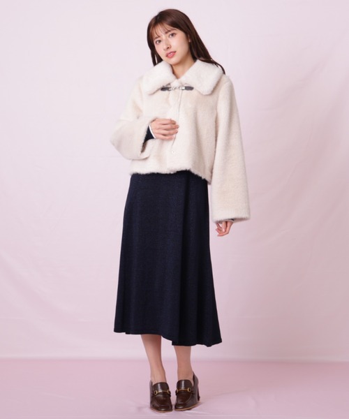 ◇フェイクファーショートジャケット（その他アウター）｜JILL by JILL