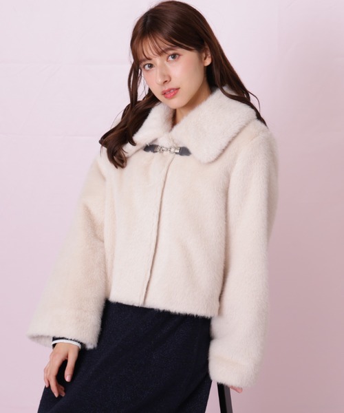 ◇フェイクファーショートジャケット（その他アウター）｜JILL by JILL