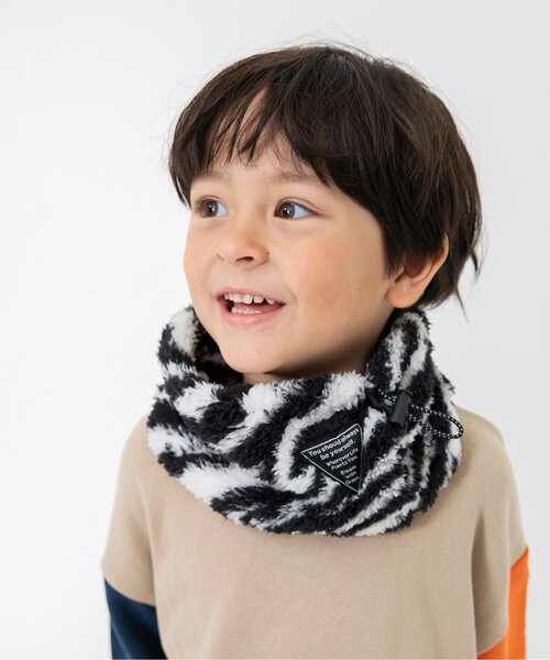 BREEZE（ブリーズ）の「フリースボアネックウォーマー（ネックウォーマー/スヌード・キッズ・ブラック/カーキ/レインボー/ネイビー・95/120/140）」の2枚目の写真
