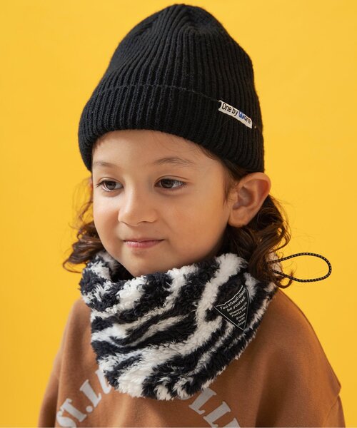 BREEZE（ブリーズ）の「フリースボアネックウォーマー（ネックウォーマー/スヌード・キッズ・ブラック/カーキ/レインボー/ネイビー・95/120/140）」の5枚目の写真