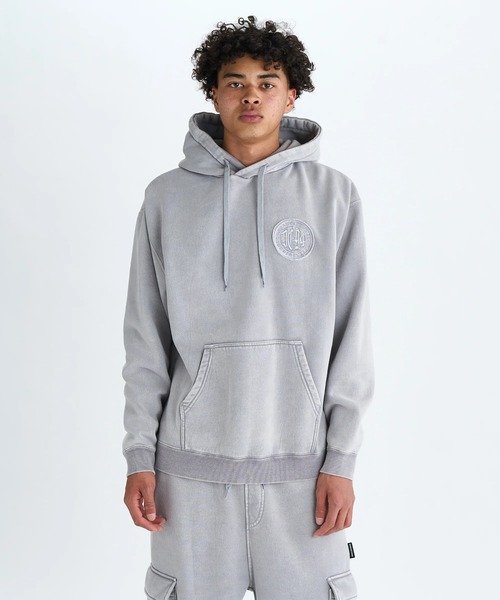 DC SHOES(ディーシーシューズ)の「25 HIDDEN DRAWING PH/DCプルオーバーパーカー・フーディー(SET UP可)(パーカー・メンズ・アンティークシルバー/ブラック×ブラック/ブラック系その他・MEDIUM/LARGE/X-LARGE)」の5枚目の写真