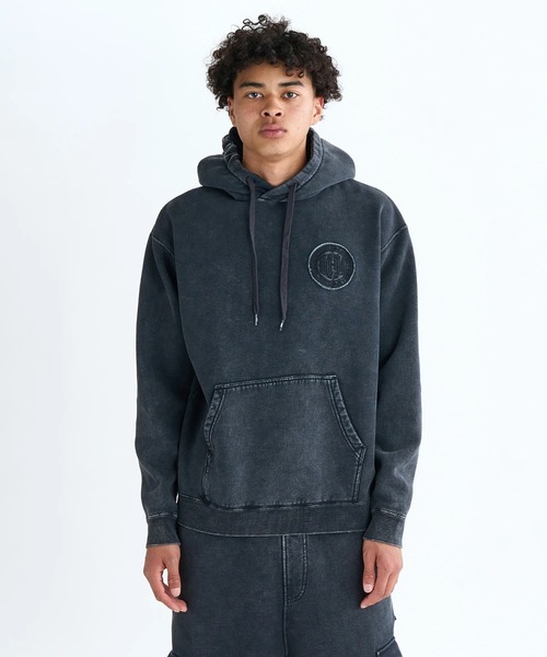 DC SHOES(ディーシーシューズ)の「25 HIDDEN DRAWING PH/DCプルオーバーパーカー・フーディー(SET UP可)(パーカー・メンズ・アンティークシルバー/ブラック×ブラック/ブラック系その他・MEDIUM/LARGE/X-LARGE)」の6枚目の写真