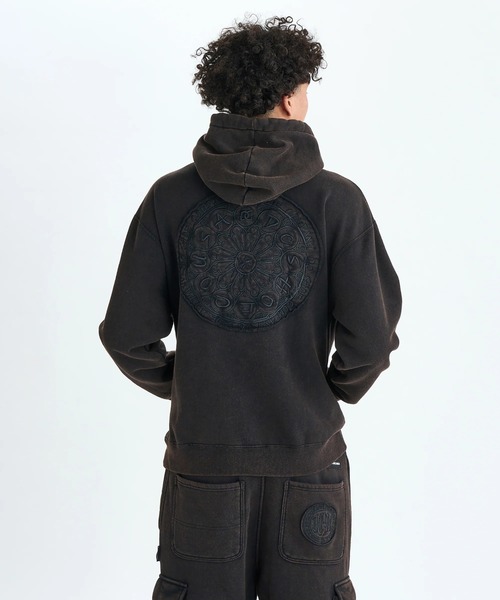 DC SHOES(ディーシーシューズ)の「25 HIDDEN DRAWING PH/DCプルオーバーパーカー・フーディー(SET UP可)(パーカー・メンズ・アンティークシルバー/ブラック×ブラック/ブラック系その他・MEDIUM/LARGE/X-LARGE)」の10枚目の写真