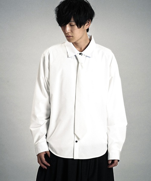 NO ID.（ノーアイディ）の「【NO ID.】Shirt with Neck Tie / ネクタイ 付 シャツ（シャツ/ブラウス・メンズ・サックスブルー/グレー/ホワイト・ONE SIZE）」の4枚目の写真