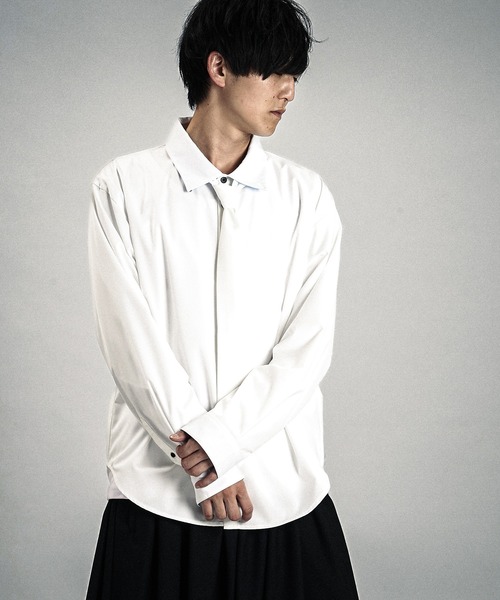 NO ID.（ノーアイディ）の「【NO ID.】Shirt with Neck Tie / ネクタイ 付 シャツ（シャツ/ブラウス・メンズ・サックスブルー/グレー/ホワイト・ONE SIZE）」の5枚目の写真