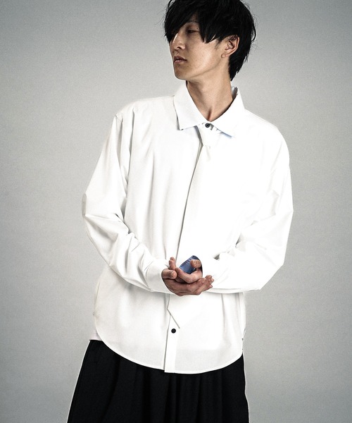 NO ID.（ノーアイディ）の「【NO ID.】Shirt with Neck Tie / ネクタイ 付 シャツ（シャツ/ブラウス・メンズ・サックスブルー/グレー/ホワイト・ONE SIZE）」の6枚目の写真