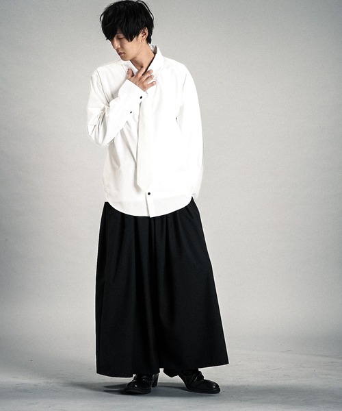 NO ID.（ノーアイディ）の「【NO ID.】Shirt with Neck Tie / ネクタイ 付 シャツ（シャツ/ブラウス・メンズ・サックスブルー/グレー/ホワイト・ONE SIZE）」の7枚目の写真