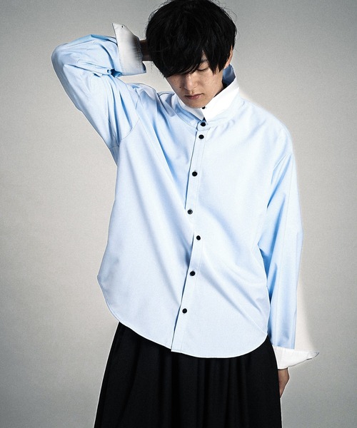 NO ID.（ノーアイディ）の「【NO ID.】Shirt with Neck Tie / ネクタイ 付 シャツ（シャツ/ブラウス・メンズ・サックスブルー/グレー/ホワイト・ONE SIZE）」の14枚目の写真