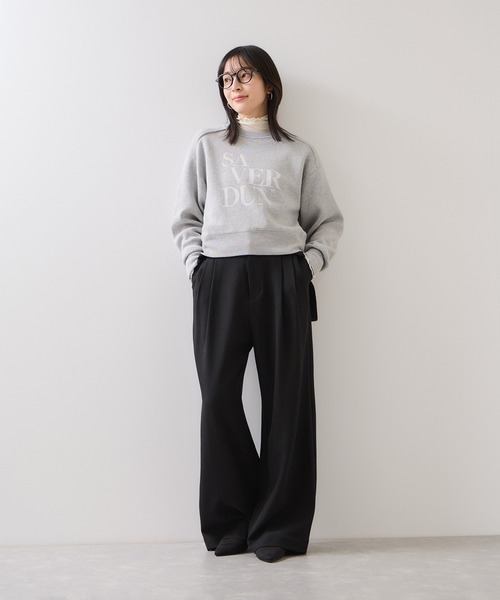 VIS(ビス)の「スウェットライクジャガードロゴニット(ニット/セーター・レディース・クリーム/ネイビー/ライトグレー・FREE)」の13枚目の写真