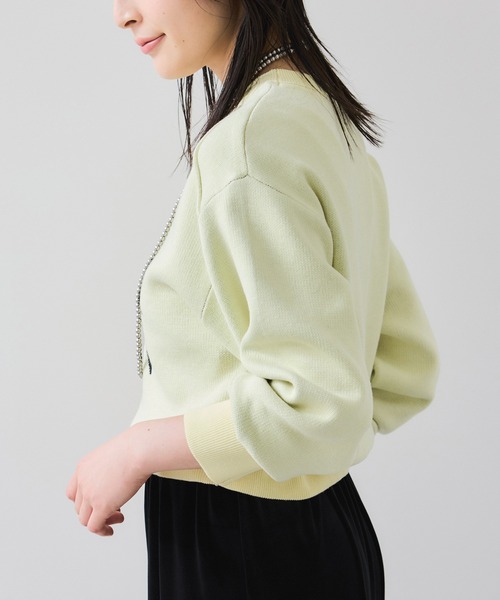 VIS(ビス)の「スウェットライクジャガードロゴニット(ニット/セーター・レディース・クリーム/ネイビー/ライトグレー・FREE)」の14枚目の写真