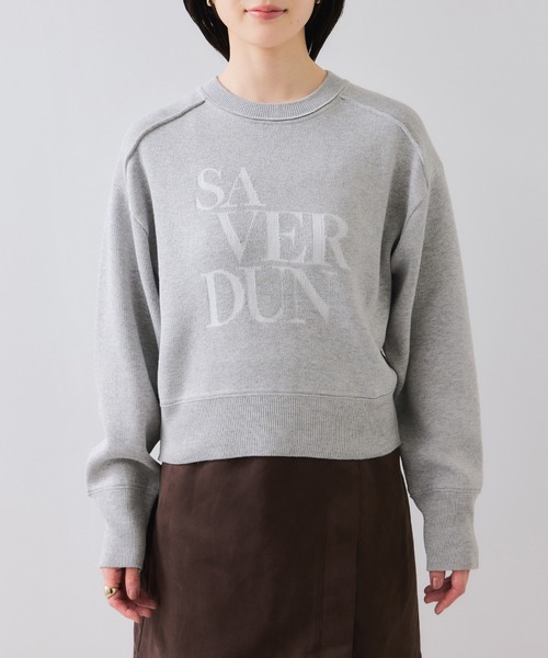 VIS(ビス)の「スウェットライクジャガードロゴニット(ニット/セーター・レディース・クリーム/ネイビー/ライトグレー・FREE)」の18枚目の写真