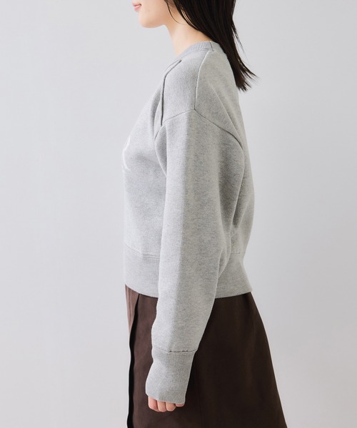 VIS(ビス)の「スウェットライクジャガードロゴニット(ニット/セーター・レディース・クリーム/ネイビー/ライトグレー・FREE)」の19枚目の写真