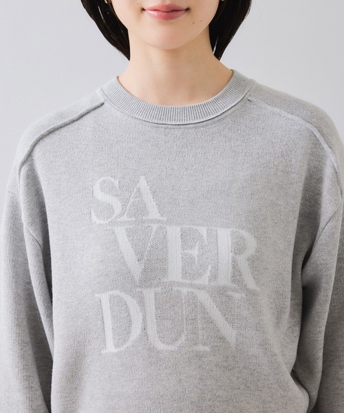 VIS(ビス)の「スウェットライクジャガードロゴニット(ニット/セーター・レディース・クリーム/ネイビー/ライトグレー・FREE)」の21枚目の写真