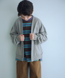 UNIVERSAL OVERALL(ユニバーサルオーバーオール)の【別注】<UNIVERSAL OVERALL>Vネック 裏毛 カーディガン / キッズ 140cm-160cm(カーディガン/ボレロ)