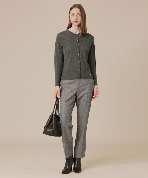 MACKINTOSH LONDON(マッキントッシュ ロンドン)の「【Precious12月号/婦人画報11月号掲載】ウールサキソニーパンツ(その他パンツ・レディース・ベージュ系その他/グリーン/グレー系その他2/ブラック・40/36/38)」の7枚目の写真