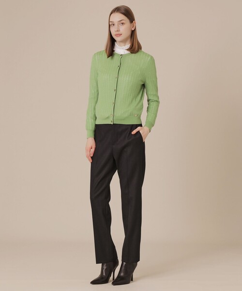 MACKINTOSH LONDON(マッキントッシュ ロンドン)の「【Precious12月号/婦人画報11月号掲載】ウールサキソニーパンツ(その他パンツ・レディース・ベージュ系その他/グリーン/グレー系その他2/ブラック・40/36/38)」の6枚目の写真