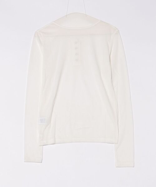 gossara(ゴサラ)の「【スタッフおすすめ】シアーリブヘンリーネックTOPS(Tシャツ/カットソー・レディース・ホワイト/杢グレー/ブラウン/ネイビー・FREE)」の9枚目の写真