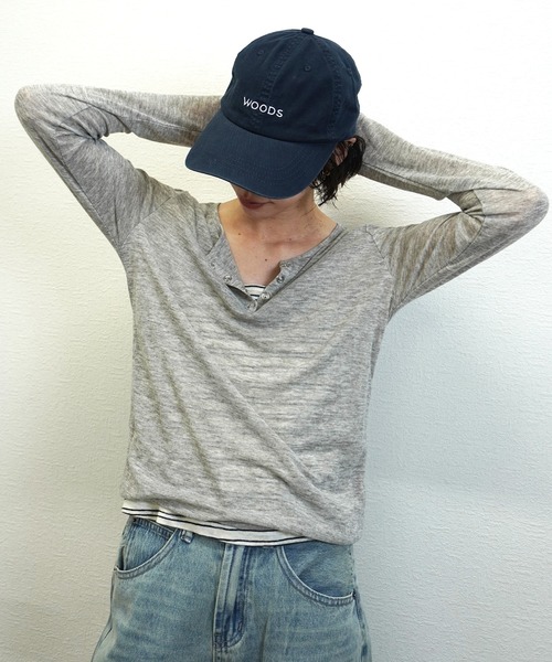 gossara(ゴサラ)の「【スタッフおすすめ】シアーリブヘンリーネックTOPS(Tシャツ/カットソー・レディース・ホワイト/杢グレー/ブラウン/ネイビー・FREE)」の11枚目の写真